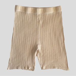 Rudy Jude Honey Pointelle Bike Short High Rise Leisure Pants Yellow Shorts